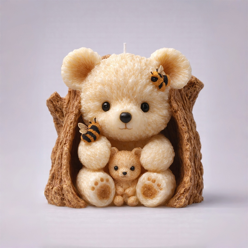 Candle Making Classes - 【Compagnie chaleureuse】Un ours en peluche câlinant