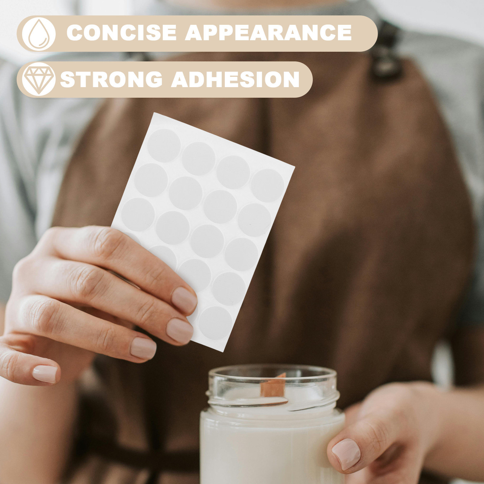 10 autocollants en mousse doub - Adhesive Dot Wick avis et prix
